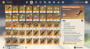 Conta Genshin Impact AR 59 Late Game com 16 5⭐