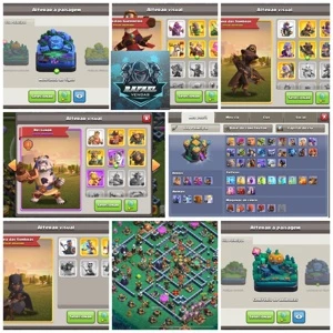 CV14 SEMIFULL COM 5 PAISAGENS E LENDÁRIA DO REI TIGRE LUNAR! - Clash of Clans
