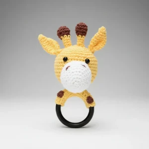 Chocalho Girafa Grande em Amigurumi - Artesanato e Personalizados