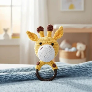 Chocalho Girafa Grande em Amigurumi - Artesanato e Personalizados