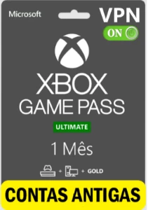 Xbox Gamepass Ultimate 1 Mês - 25 Dígitos Ativação por VPN - Gift Cards