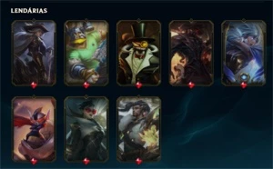 Conta LoL Mestre Season 11 e 12 SoloQ 151 skins - League of Legends