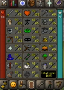conta "max med" runescape osrs pronta para  pk e para bosses
