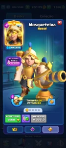 Conta Top Herói Mosqueteira E 3 Evoluções [1556 Gemas] - Clash Royale