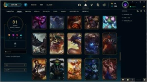 Conta Ouro IV - 81 Skins - 103 Campeões - League of Legends LOL