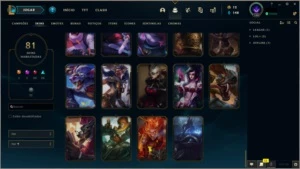 Conta Ouro IV - 81 Skins - 103 Campeões - League of Legends LOL
