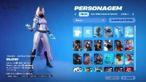 Fortnite Com + 230 Skins com ikonico e glow desde o passe 4