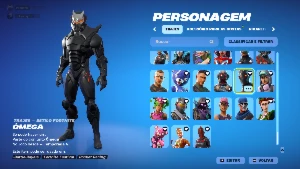 Fortnite Com + 230 Skins com ikonico e glow desde o passe 4