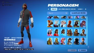 Fortnite Com + 230 Skins com ikonico e glow desde o passe 4