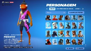 Fortnite Com + 230 Skins com ikonico e glow desde o passe 4