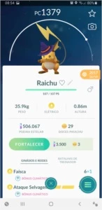 Raichu com Chapeu de Bruxa - Pokemon Go - Pokémon