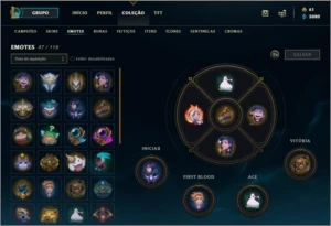 CONTA DIAMANTE 128 SKINS QUASE TODOS CAMPEÕES - League of Legends LOL