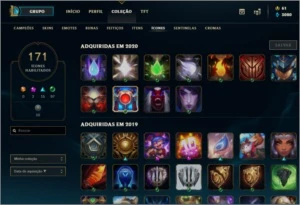 CONTA DIAMANTE 128 SKINS QUASE TODOS CAMPEÕES - League of Legends LOL