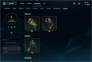 CONTA DIAMANTE 128 SKINS QUASE TODOS CAMPEÕES - League of Legends LOL
