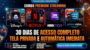 DISNEY PLUS + PRIME VÍDEO + HBO + NETFLIX + Automática! - Assinaturas e Premium