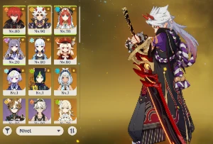 Conta com Itto+Biss, Ayaka, Nilou, Klee, Mualani e mais... - Genshin Impact
