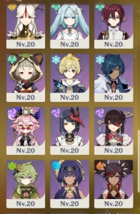 Conta com Itto+Biss, Ayaka, Nilou, Klee, Mualani e mais... - Genshin Impact