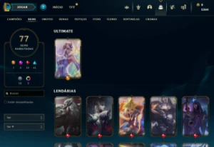 Conta com Skin Ultimate da LUX - League of Legends LOL