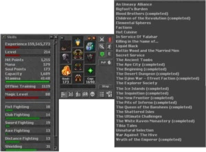 ED 214 + MS 121  -   AMBOS CALMERA -- ACEITO RP 200+ NON PVP - Tibia