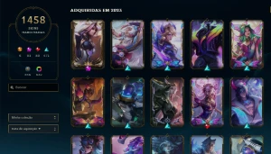 Conta nfa +100 skins e escolha o elo (ferro ao plat) R$ 3,00 - League of Legends LOL