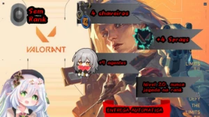 Valorant Contas Smurfs Ranked / Sem Email (Nivel 20) Entrega