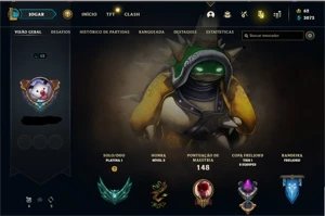 vendo conta com rammus rei/rammus king - League of Legends LOL