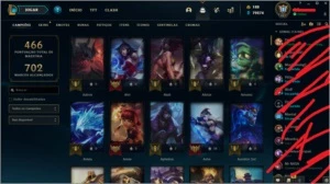 Conta D4 Tds os campeoes + 3730,00 reais de skins + 80k EA - League of Legends LOL