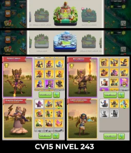 Cv15 Semi Full Th15 Bem Upado Com Bastante Paisagem Skins - Clash of Clans