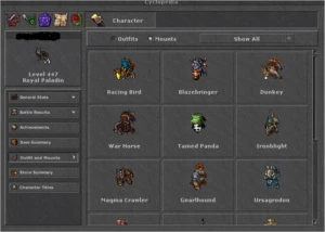 RP 447 - PVP AMARELO - ACC COM VARIOS MAKERS SKILADOS - Tibia