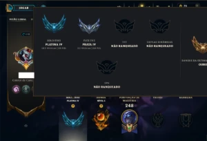 Platina 4 com 120 Champs e 140 Skins ( JG / SUP ) - League of Legends LOL