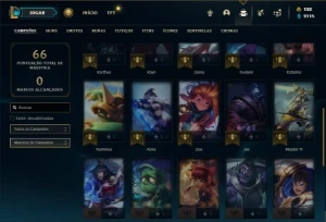 Conta bronze 2 com 33 Champs e 5 Skins - League of Legends LOL