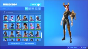 Conta de Fortnite com mais de 3k gasto em skins.