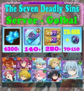[GLOBAL]4300+ Diamonds Seven Deadly Sins 7DS Reroll Account - Outros