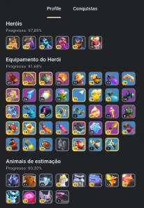 Conta Cv18 Clash of Clans - Quase FULL com Skins e paisagem
