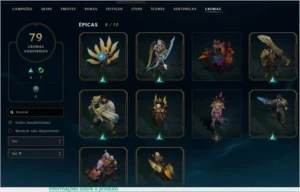Conta com Todas as Skins dos jogo - League of Legends LOL