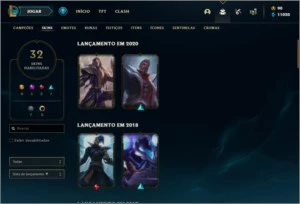 Conta League of Legends com 83 Champions LOL