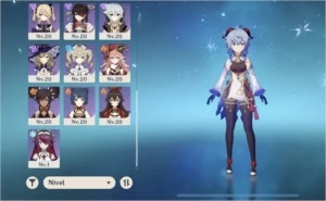 Ar45. Ganyu + 2 amos, zhongli + prisma, Raiden + cortadora - Genshin Impact