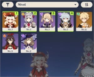 Conta Genshin Impact AR7 Klee + Razor + Fishl + Noelle