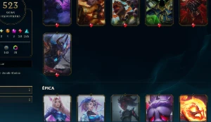 Conta Lol 100% Segura Full Acesso | 523 Skins | Nvl 815 | - League of Legends