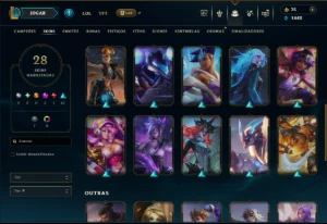 Ouro 4 com 110 Champs e 28 Skins +1 Prestigio da Lux - League of Legends LOL