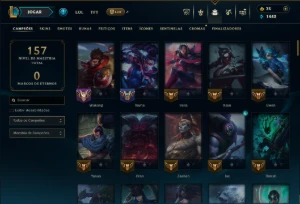 Ouro 4 com 110 Champs e 28 Skins +1 Prestigio da Lux - League of Legends LOL