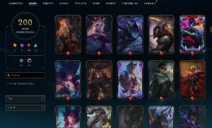 PLATINA 1 - 200 SKINS - League of Legends LOL
