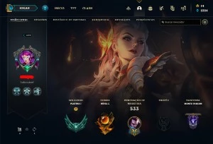 PLATINA 1 - 200 SKINS - League of Legends LOL