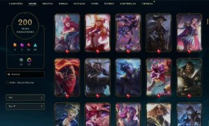 PLATINA 1 - 200 SKINS - League of Legends LOL