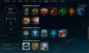 Conta de 2010 com skins raras - League of Legends LOL