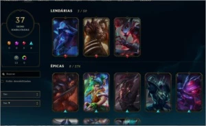 Conta League Of Legends D4 Mmr Alto 122 Champs 37 Skins LOL