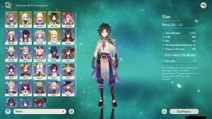 Conta iniciante AR 11 com Nahida, Kokomi, Keqing, Xiao, Mona - Genshin Impact