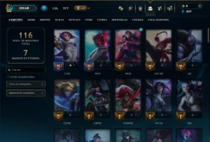 Esmeralda 1 com 85 Champs e 12 Skins - League of Legends LOL