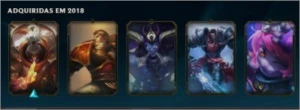 Conta de Lol, com 80 campeões e 34 skins - League of Legends