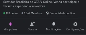 Servidor Discord 1867 membros - Redes Sociais